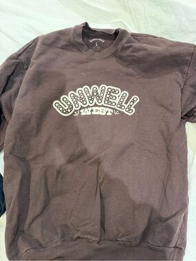 Unwell West Tour 2024 Brown Graphic Crewneck Sweatshirt